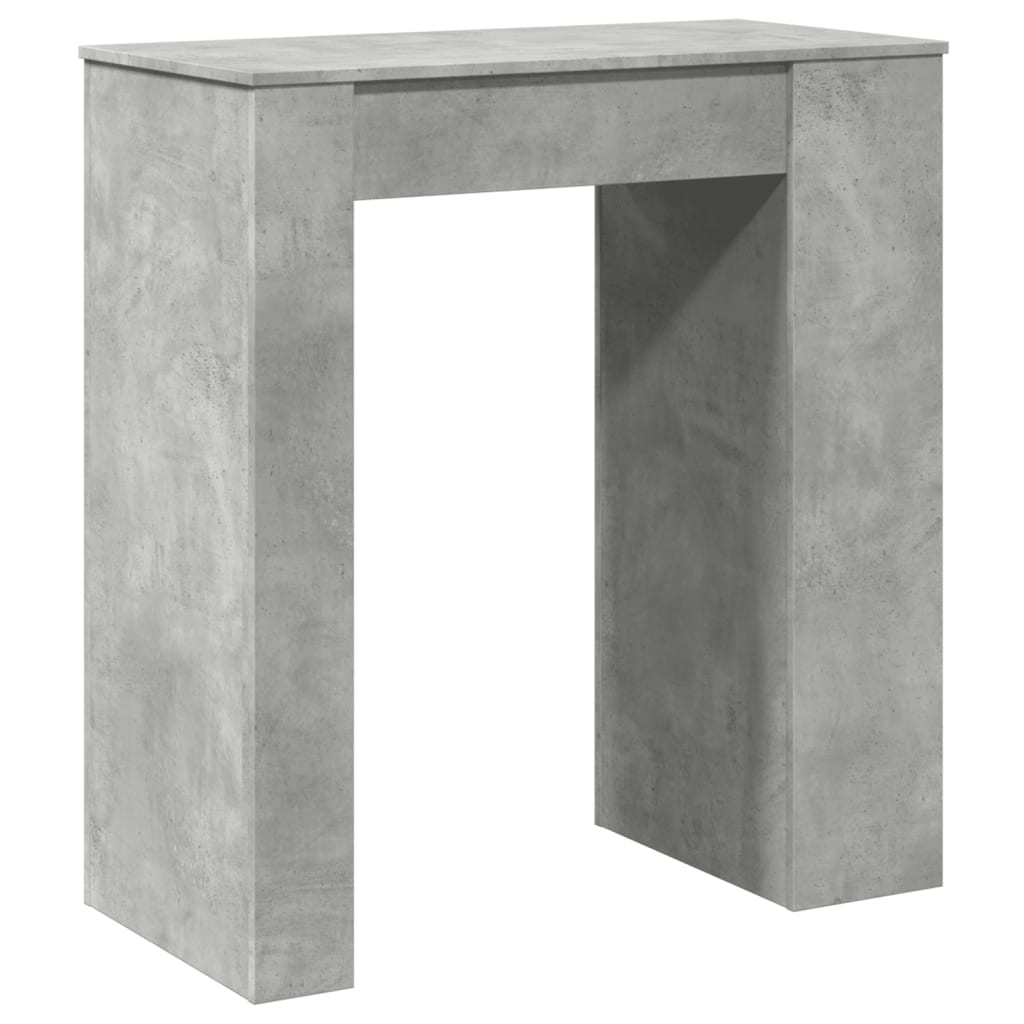 vidaXL Bar Table with Racks Concrete Grey 95x47x103.5 cm Engineered Wood 6