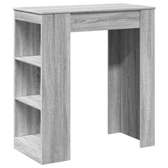 vidaXL Bar Table with Racks Grey Sonoma 95x47x103.5 cm Engineered Wood 2