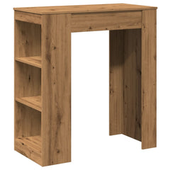 vidaXL Bar Table with Racks Artisan Oak 95x47x103.5 cm Engineered Wood 2