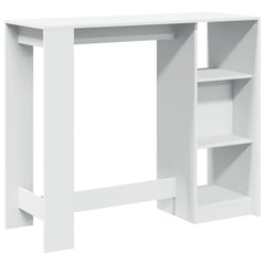 vidaXL Bar Table | White | Engineered Wood | Large | Bar Table | Rectangular 6
