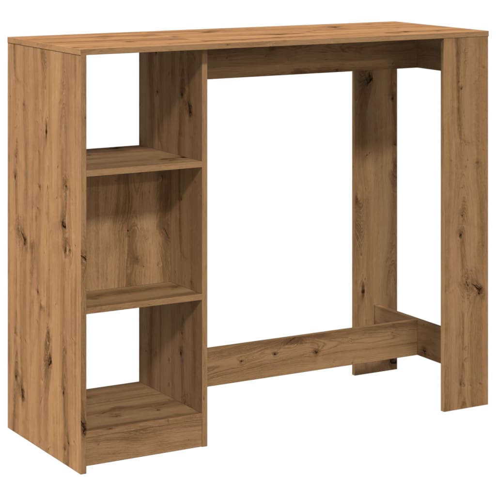 vidaXL Bar Table with Shelf Artisan Oak 124x46x103.5 cm Engineered Wood 2