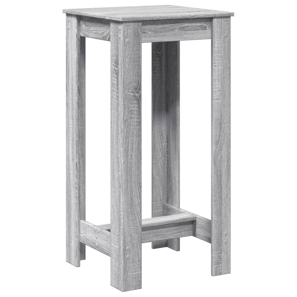 vidaXL Bar Table Grey Sonoma 51x50x103,5 cm Engineered Wood 2