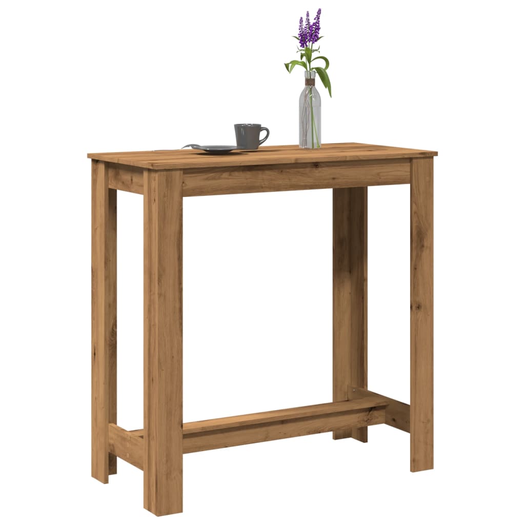 vidaXL Bar Table Artisan Oak 102x50x103,5 cm Engineered Wood 1