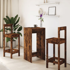 vidaXL Bar Table Smoked Oak 51x50x103,5 cm Engineered Wood 3