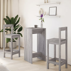 vidaXL Bar Table Grey Sonoma 51x50x103,5 cm Engineered Wood 3