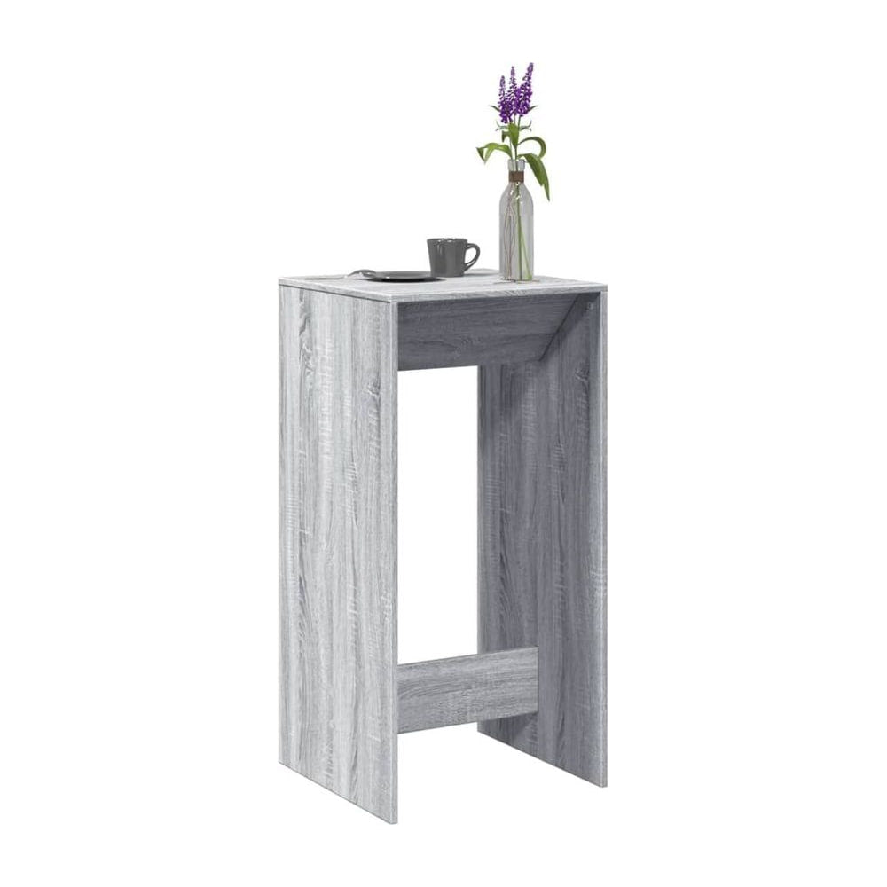 Bar Table Engineered Wood in Grey Sonoma
