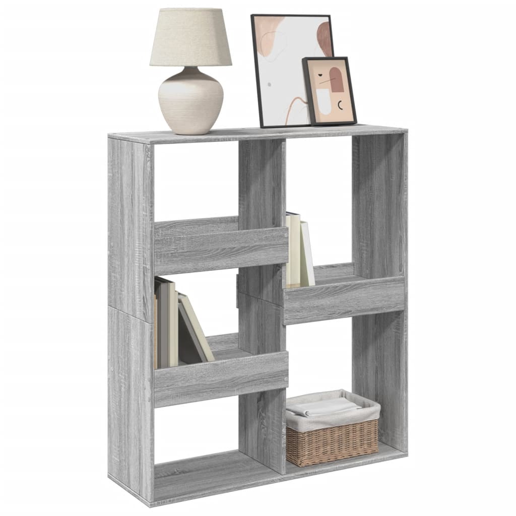 vidaXL Book Cabinet/Room Divider Grey Sonoma 100x33x115 cm 3