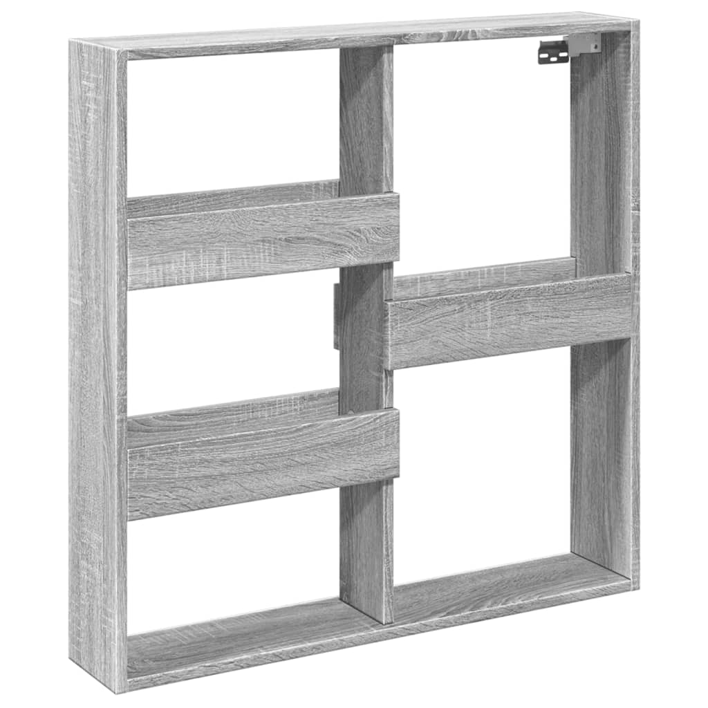vidaXL Wall Cabinet Grey Sonoma 80x15x80 cm Engineered Wood 2