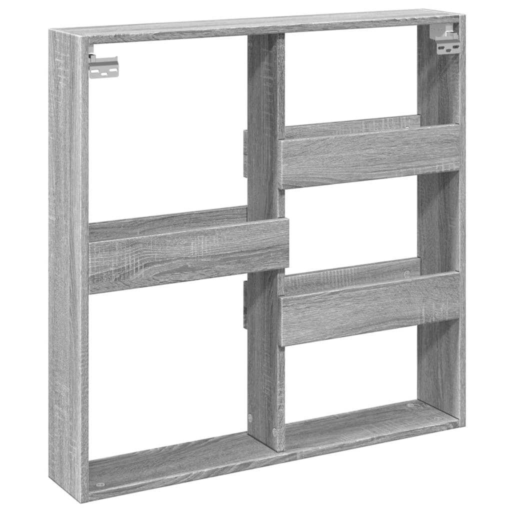 vidaXL Wall Cabinet Grey Sonoma 80x15x80 cm Engineered Wood 6