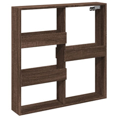 vidaXL Wall Cabinet Brown Oak 80x15x80 cm Engineered Wood 2