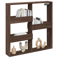 vidaXL Wall Cabinet Brown Oak 80x15x80 cm Engineered Wood 3