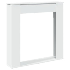 vidaXL Fireplace Surround White 100x20x100 cm Engineered Wood 2