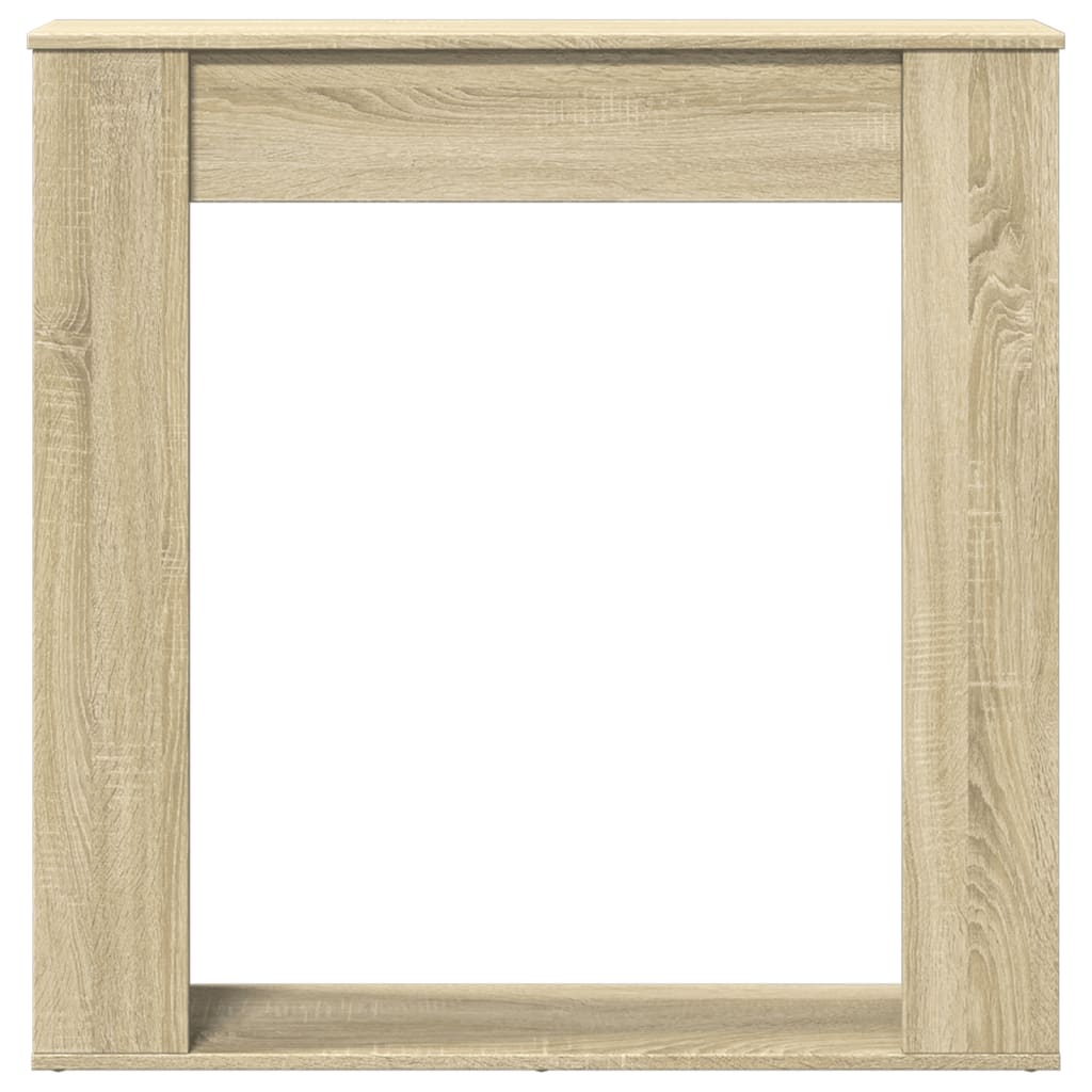 vidaXL Fireplace Surround Sonoma Oak 100x20x100 cm Engineered Wood 4