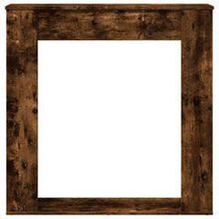 vidaXL Fireplace Surround Smoked Oak 100x20x100 cm Engineered Wood 4
