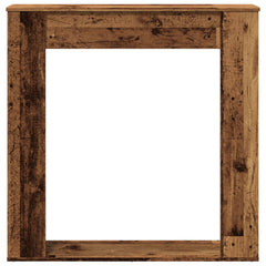 vidaXL Fireplace Surround Old Wood 100x20x100 cm Engineered Wood 4