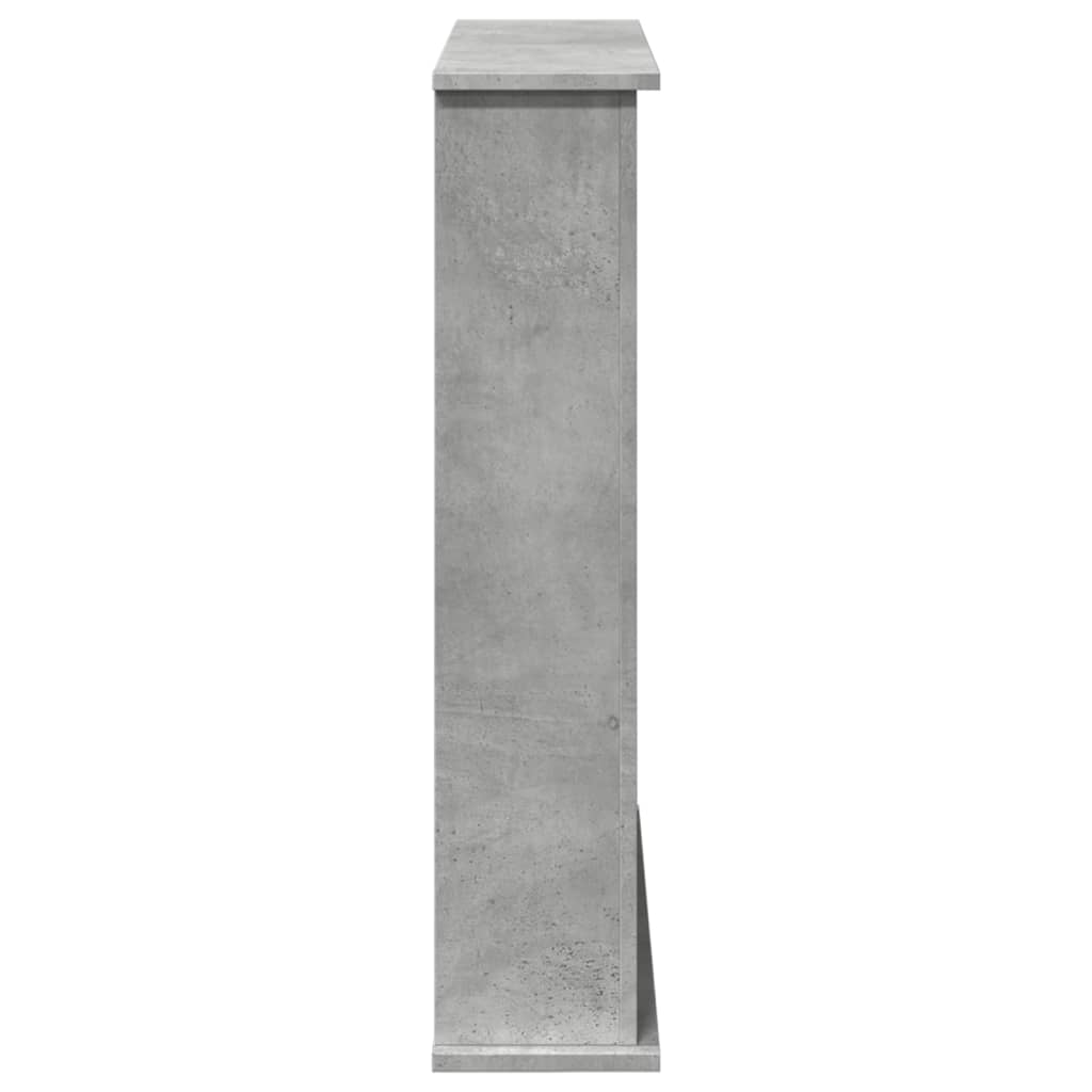 vidaXL Fireplace Surround Concrete Grey 75x20x87.5 cm Engineered Wood 5