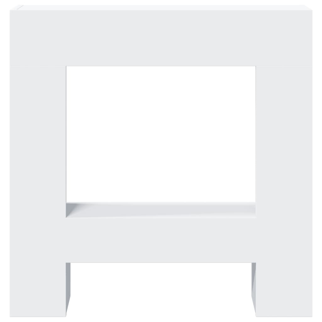 vidaXL Fireplace Surround White 81x18x82 cm Engineered Wood 4