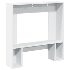 vidaXL Fireplace Surround White 81x18x82 cm Engineered Wood 6