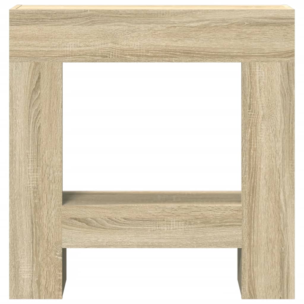 vidaXL Fireplace Surround Sonoma Oak 81x18x82 cm Engineered Wood 4