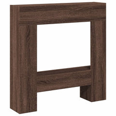 vidaXL Fireplace Surround Brown Oak 81x18x82 cm Engineered Wood 2