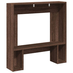 vidaXL Fireplace Surround Brown Oak 81x18x82 cm Engineered Wood 6