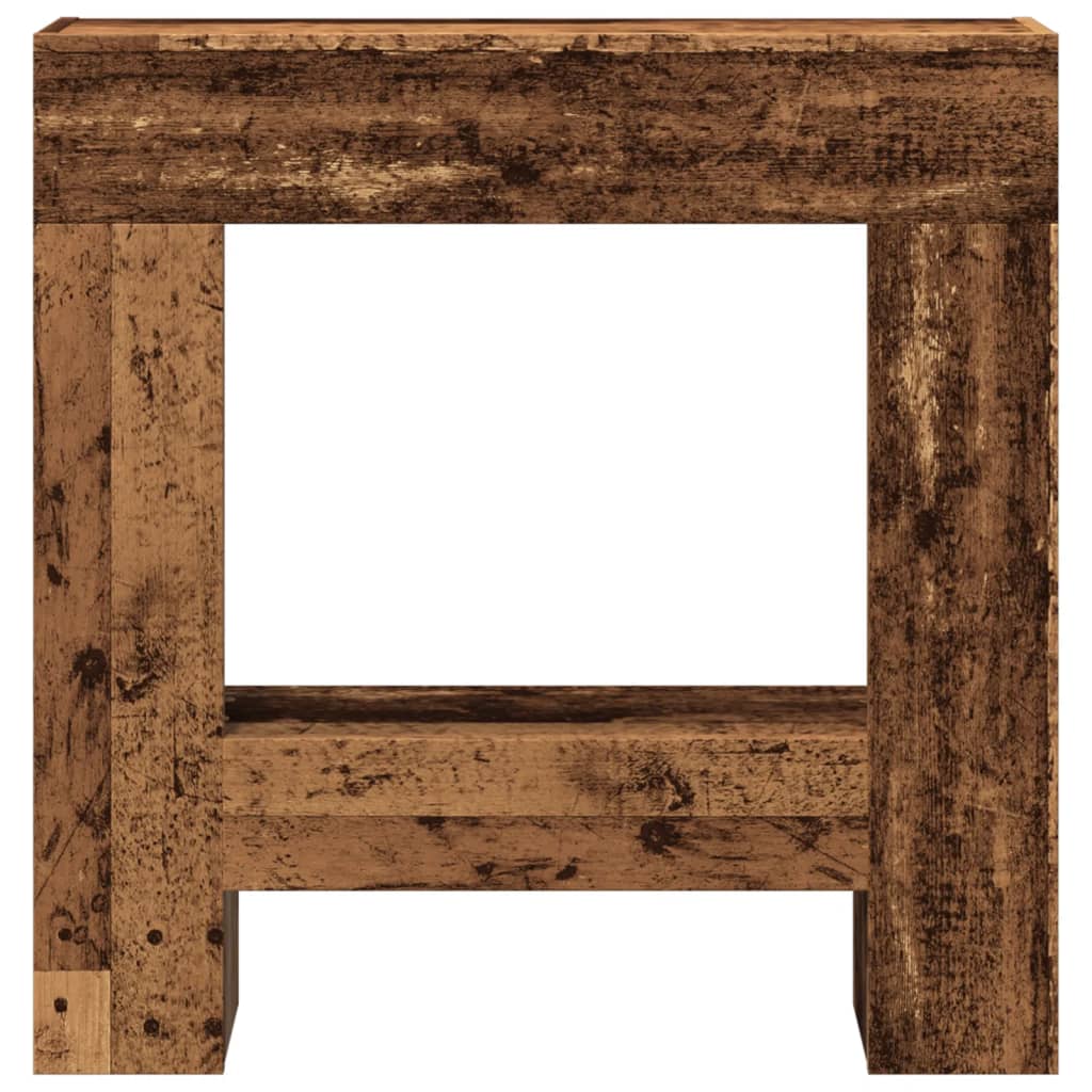 vidaXL Fireplace Surround Old Wood 81x18x82 cm Engineered Wood 4