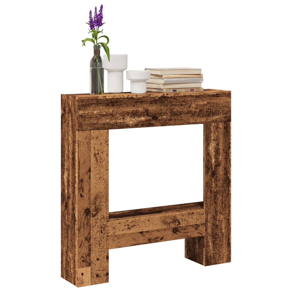 vidaXL Fireplace Surround Old Wood 81x18x82 cm Engineered Wood 1
