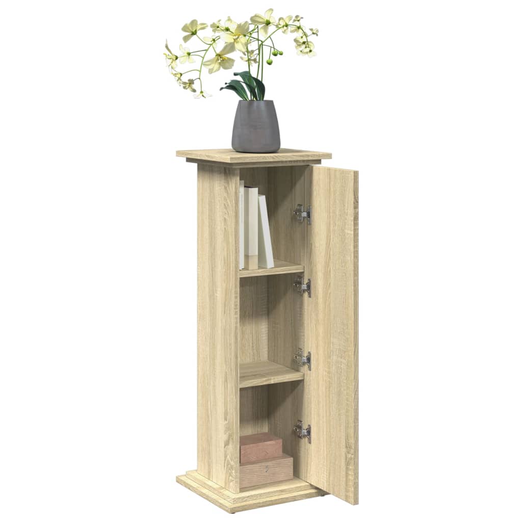 vidaXL Display Stand with Storage Sonoma Oak 31x30x90 cm Engineered Wood 4