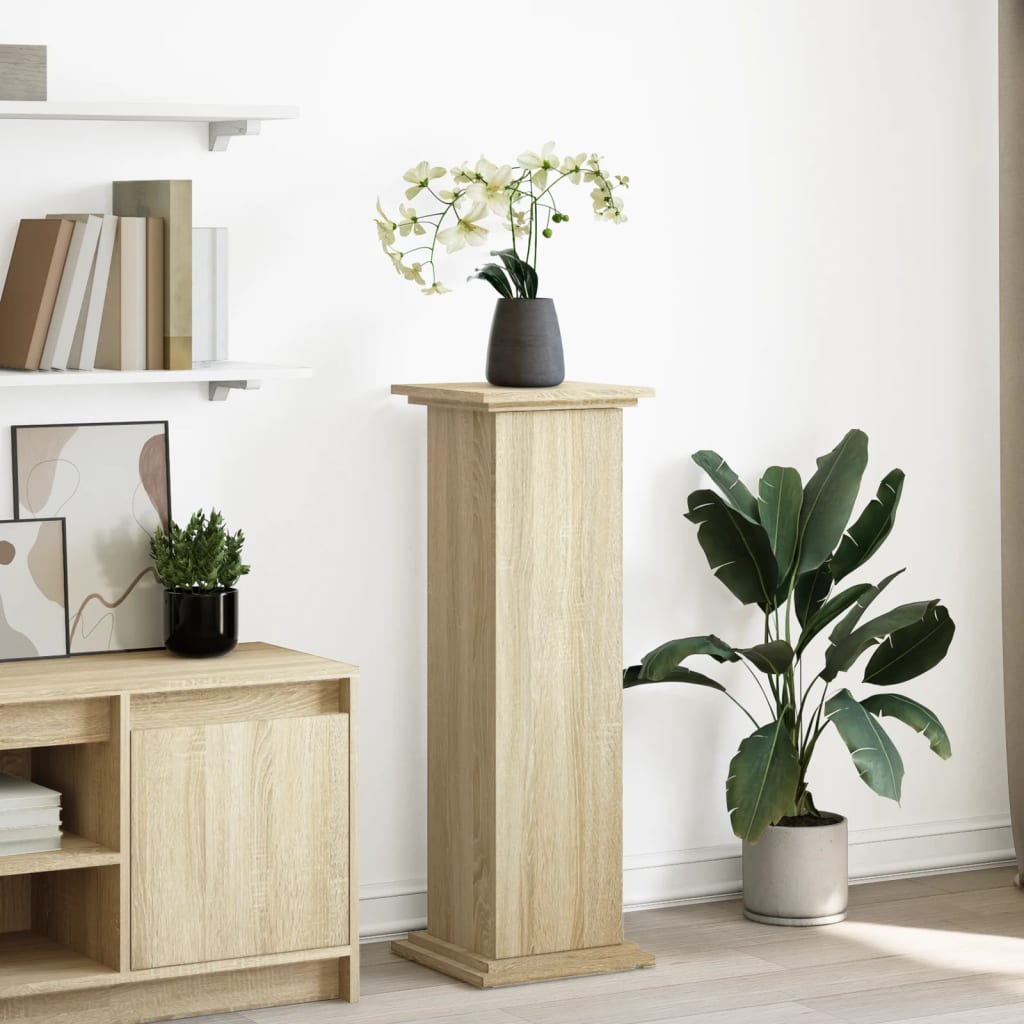 vidaXL Display Stand with Storage Sonoma Oak 31x30x90 cm Engineered Wood 1