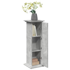 vidaXL Display Stand with Storage Concrete Grey 31x30x90 cm Engineered Wood 4