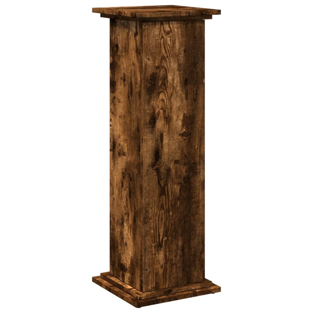 vidaXL Display Stand with Storage Smoked Oak 31x30x90 cm Engineered Wood 2