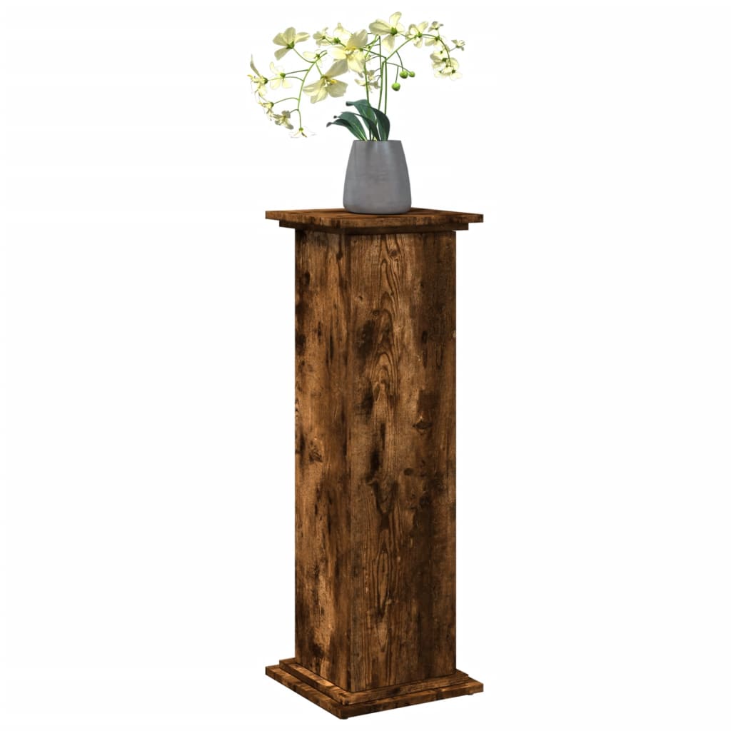 vidaXL Display Stand with Storage Smoked Oak 31x30x90 cm Engineered Wood 3