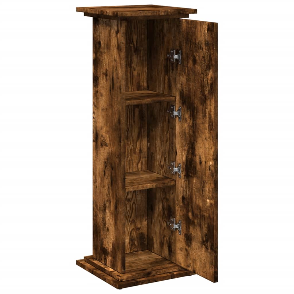 vidaXL Display Stand with Storage Smoked Oak 31x30x90 cm Engineered Wood 6