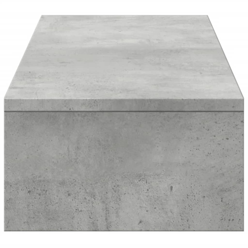vidaXL Monitor Stand with Drawers Concrete Grey 100x27x15 cm Engineered Wood 6