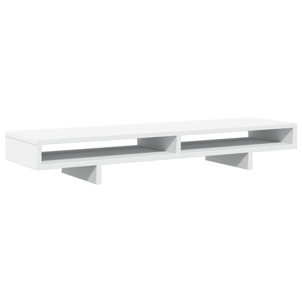 vidaXL Monitor Stand White 100x27x15 cm Engineered Wood 2