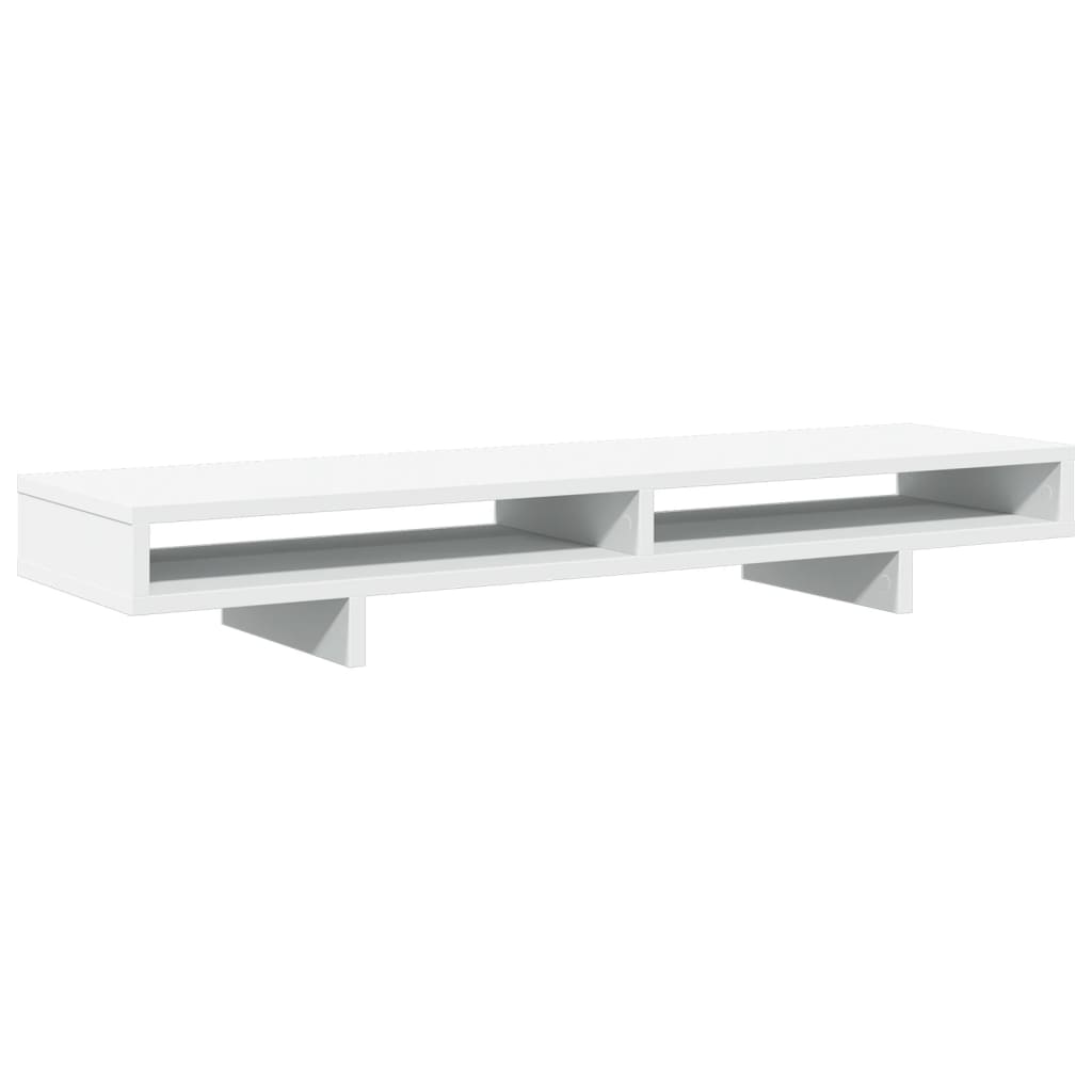 vidaXL Monitor Stand White 100x27x15 cm Engineered Wood 6
