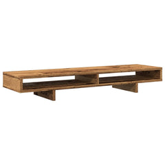 vidaXL Monitor Stand Old Wood 100x27x15 cm Engineered Wood 2