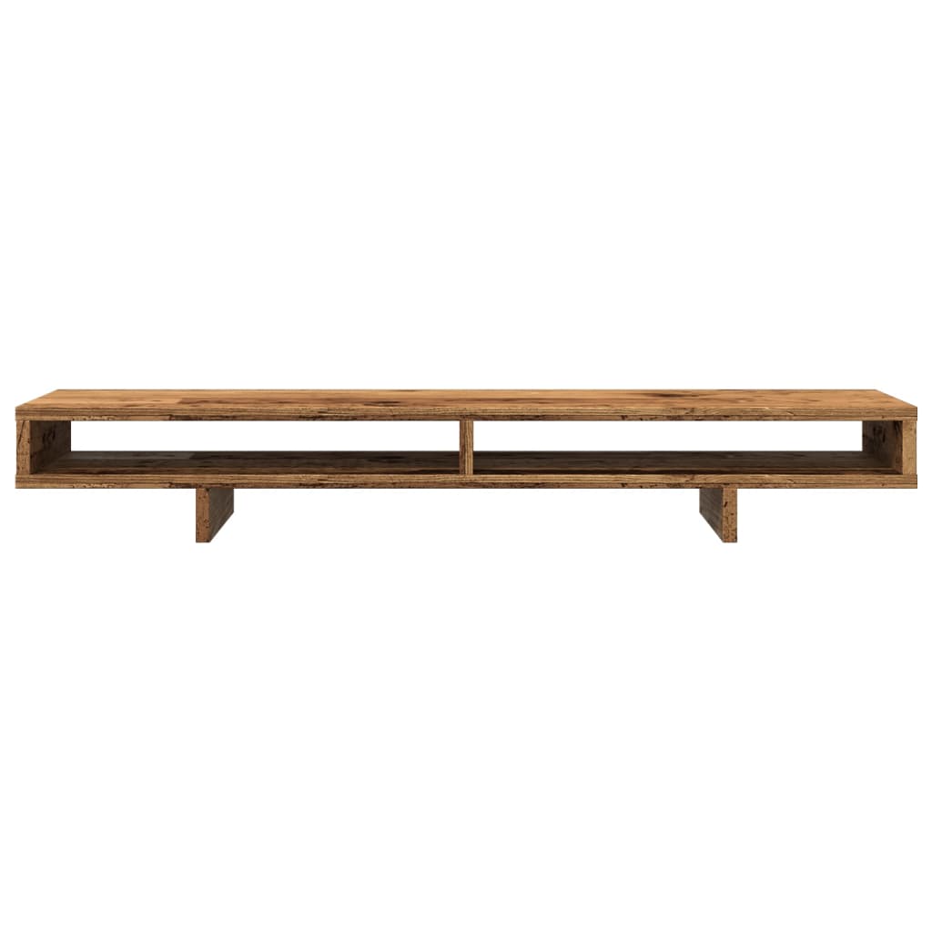 vidaXL Monitor Stand Old Wood 100x27x15 cm Engineered Wood 4