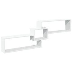 vidaXL Wall Cabinet 158x18x53 cm White Engineered Wood 2