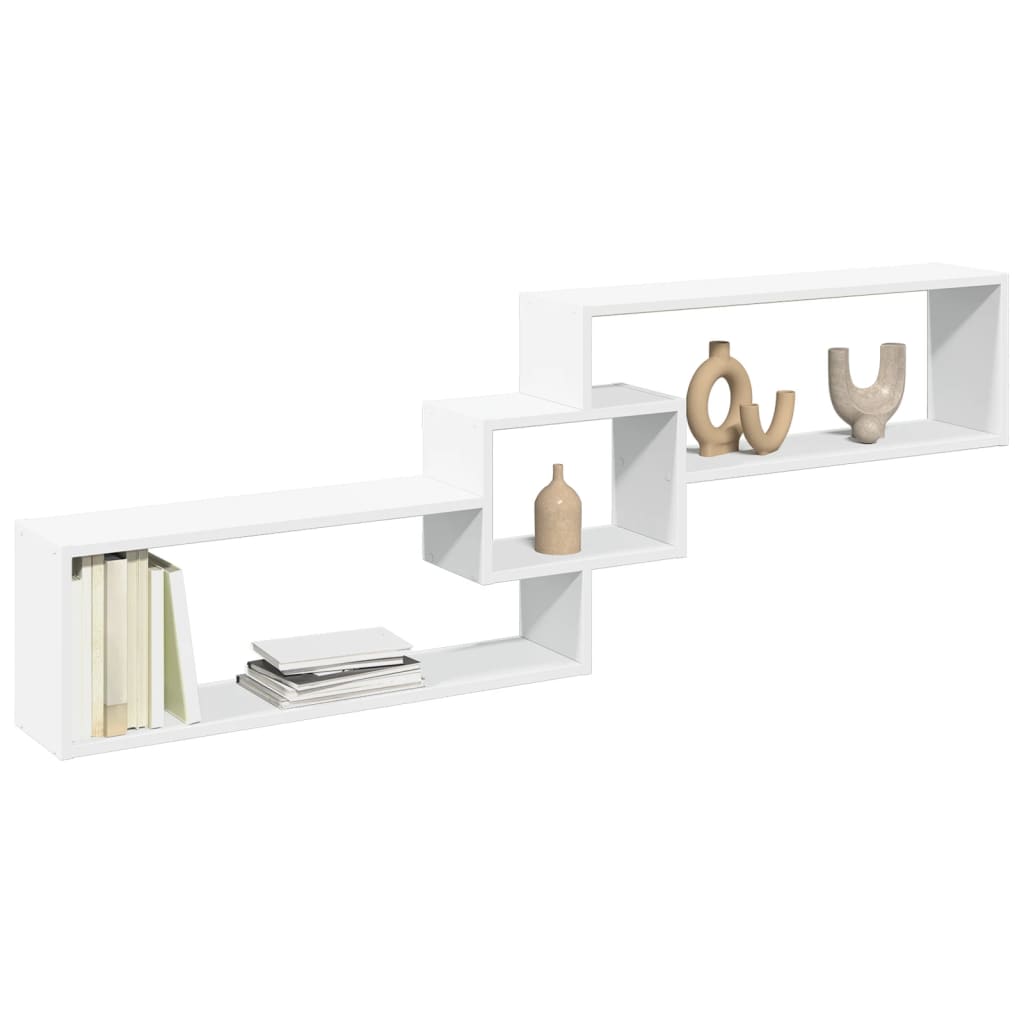 vidaXL Wall Cabinet 158x18x53 cm White Engineered Wood 1