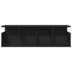 vidaXL Wall Cabinet 100x20x30 cm Black Engineered Wood 4