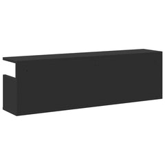 vidaXL Wall Cabinet 100x20x30 cm Black Engineered Wood 6