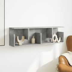 vidaXL Wall Cabinet 100x20x30 cm Concrete Grey Engineered Wood 3