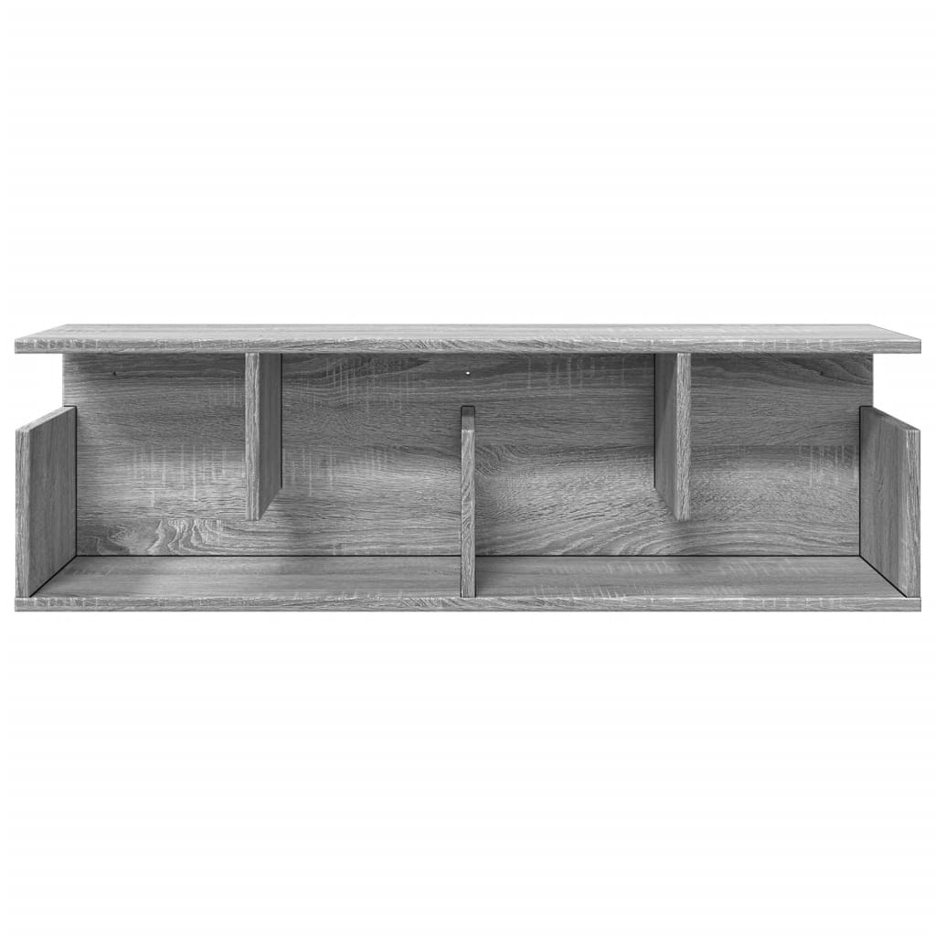 vidaXL Wall Cabinet 100x20x30 cm Grey Sonoma Engineered Wood 4