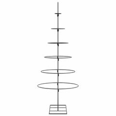 vidaXL | Metal Christmas Tree | Black 150 cm Powder-coated steel 4