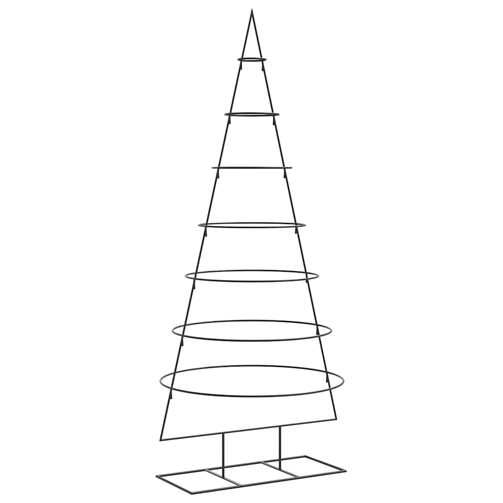 vidaXL | Metal Christmas Tree | Black 180 cm Powder-coated steel 2