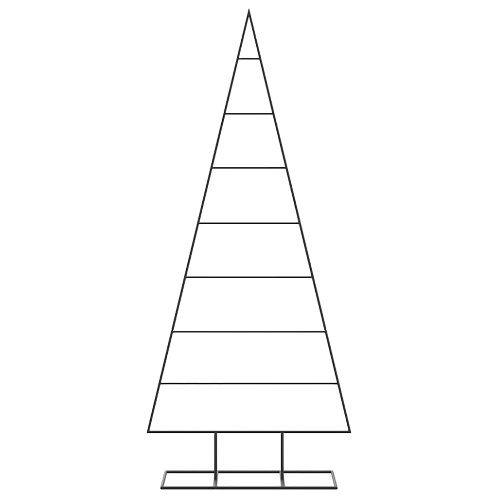 vidaXL Metal Christmas Tree for Decoration Black 150 cm 3