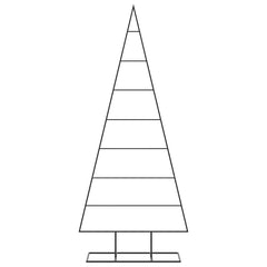 vidaXL Metal Christmas Tree for Decoration Black 150 cm 3
