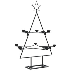 vidaXL Metal Christmas Tree for Decoration Black 75 cm 2