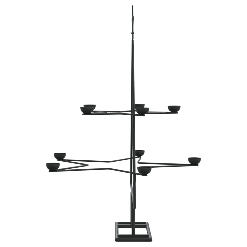vidaXL Metal Christmas Tree for Decoration Black 75 cm 5